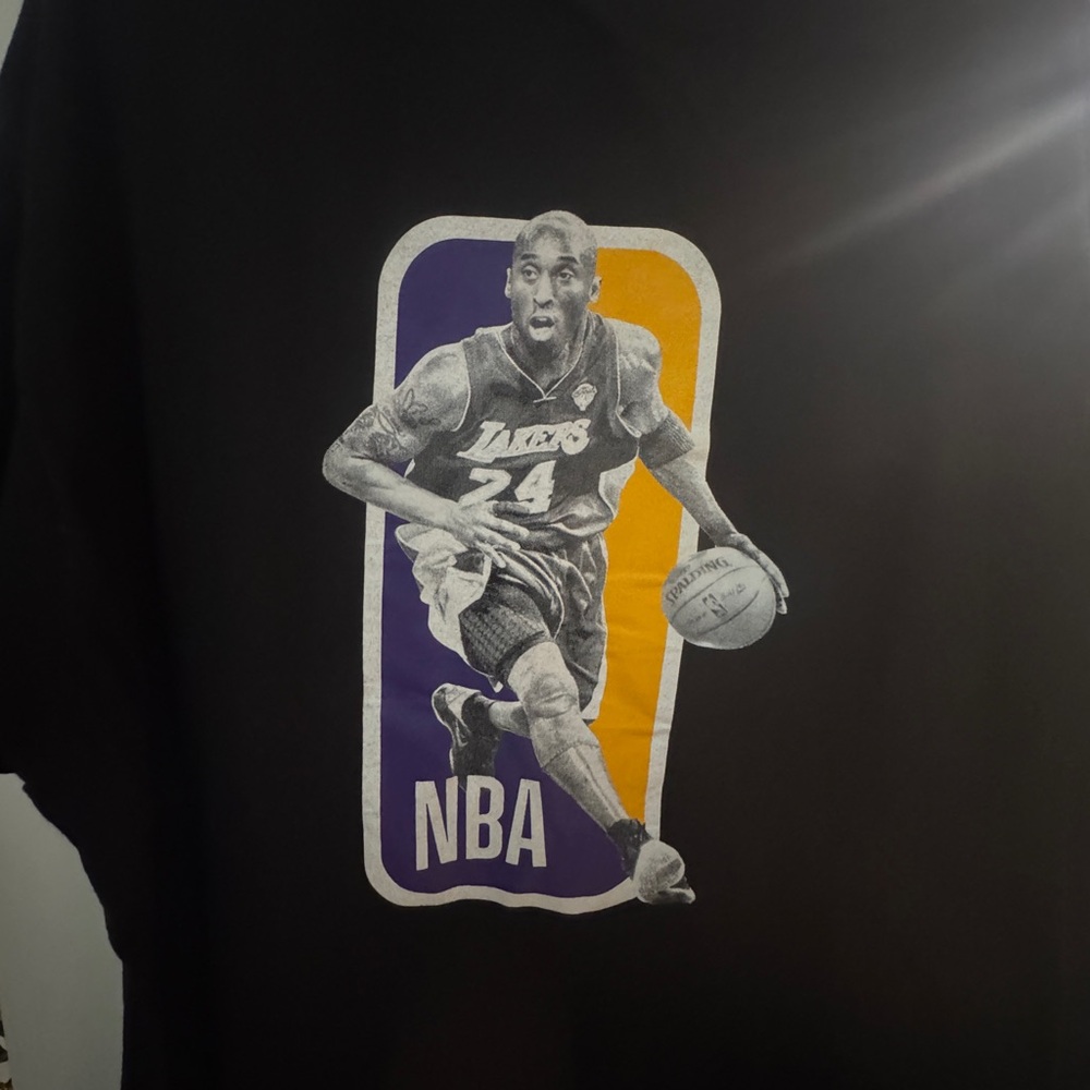 Kobe Bryant NBA Logo Black Graphic Tee Los Angeles Lakers Design 3XL XXXL